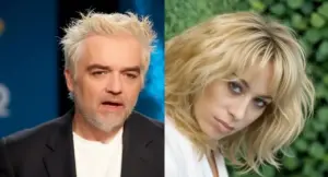 Due persone in primo piano, un uomo a sinistra e una donna a destra, in contesti differenti.